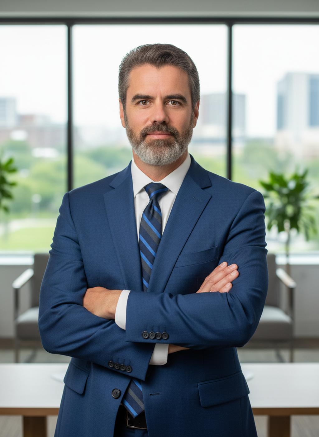 Murray White in a professional office setting